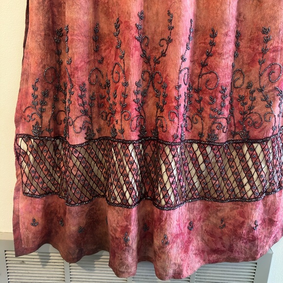 Tie Dye Beaded Jalabiya/ Kaftan Dress - Picture 5 of 12